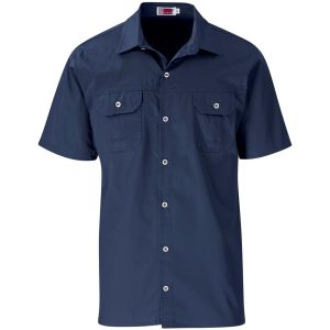 Mens Short Sleeve Wildstone Shirt in Navy