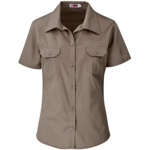 Ladies Short Sleeve Wildstone Shirt in Khaki