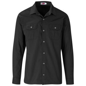 Mens Long Sleeve Wildstone Shirt in Black
