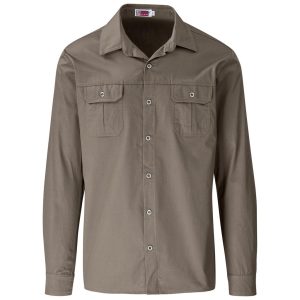 Mens Long Sleeve Wildstone Shirt in Khaki