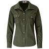 Ladies Long Sleeve Wildstone Shirt - Military Green