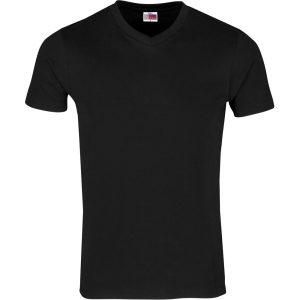 Mens Super Club 165 V-Neck T-Shirt in Black