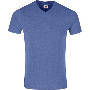 Mens Michigan Melange V-Neck T-Shirt in Blue