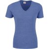 Ladies Michigan Melange V-Neck T-Shirt - Blue