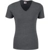 Ladies Michigan Melange V-Neck T-Shirt - Dark Grey