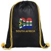 Altitude Fanflare 190T Drawstring Bag - Black Yellow