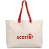 Kooshty Barbados Large Cotton Beach Bag - Red