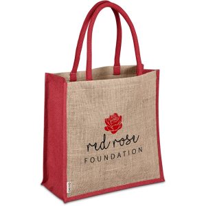 Okiyo Okinawa Jute Tote in Red