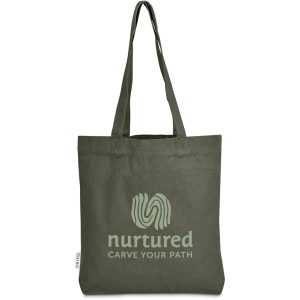 Okiyo Kyanbasu Recycled Canvas Shopper in Military Green