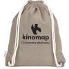 Okiyo Kinchaku Recycled Canvas Drawstring Bag - Stone