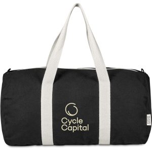 Okiyo Supotsu Recycled Canvas Sports Bag in Black