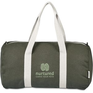 Okiyo Supotsu Recycled Canvas Sports Bag in Military Green