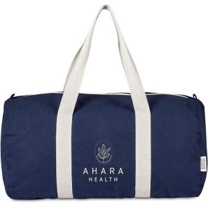 Okiyo Supotsu Recycled Canvas Sports Bag in Navy