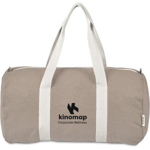 Okiyo Supotsu Recycled Canvas Sports Bag in Stone