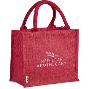 Okiyo Miyag Midi Jute Gift Bag in Red