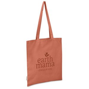 Okiyo Ito Recycled Coloured Cotton Shopper in Burnt Orange