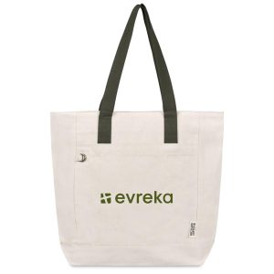 Okiyo Tansu Recycled Canvas Conference Tote in Olive