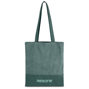 Serendipio Milestone Corduroy & Cotton Shopper in Dark Green