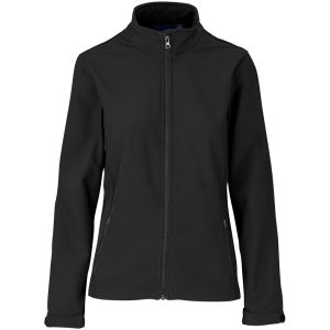 Ladies Pinnacle Softshell Jacket in Black