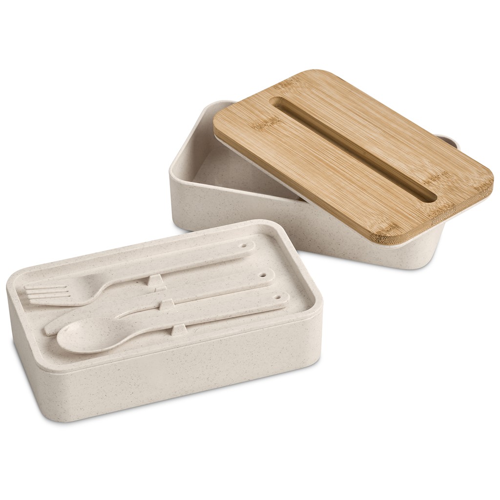 Okiyo Dura Wheat Straw & Bamboo Lunch Box Set – Natural