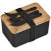Okiyo Pasuta Recycled Plastic & Bamboo Lunch Box - Black