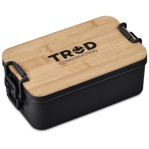 Urban Terrain Lakeside Double Layer Lunch Box & Cutlery Set in Black