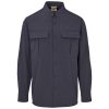 Mens Long Sleeve Amatola Shirt - Charcoal