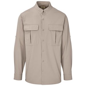 Mens Long Sleeve Amatola Shirt in Khaki