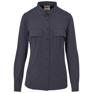 Ladies Long Sleeve Amatola Shirt in Charcoal
