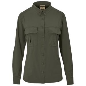 Ladies Long Sleeve Amatola Shirt in Olive
