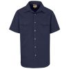 Mens Short Sleeve Mawenzi Twill Shirt - Navy
