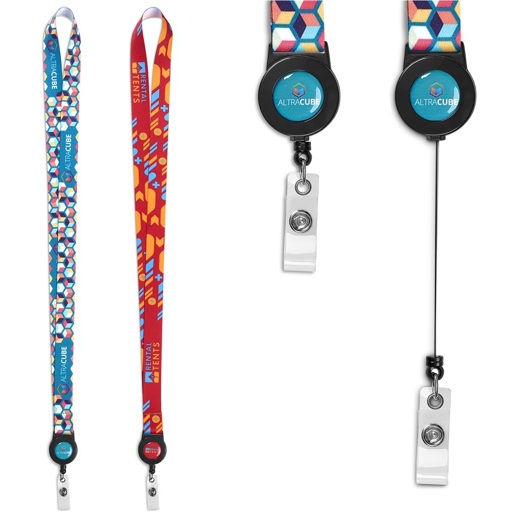 Altitude Badge Reel Single-Sided Sublimated Satin Lanyard