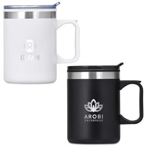Kooshty Angelo Stainless Steel & Plastic Double-Wall Mug – 360ml