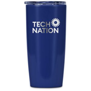 Altitude Daytona Plastic 2-in-1 Double-Wall Tumbler & Straw - 600ml in Navy