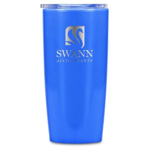 Altitude Daytona Plastic 2-in-1 Double-Wall Tumbler & Straw - 600ml in Ocean Blue