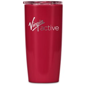 Altitude Daytona Plastic 2-in-1 Double-Wall Tumbler & Straw - 600ml in Red