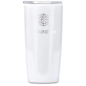 Altitude Daytona Plastic 2-in-1 Double-Wall Tumbler & Straw - 600ml in Solid White