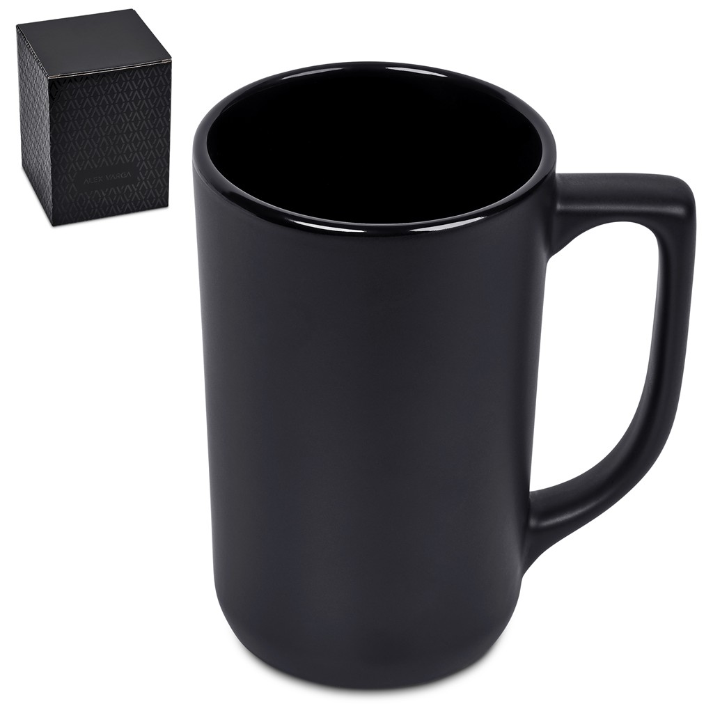 Alex Varga Marcella Ceramic Coffee Mug – 540ml – Black