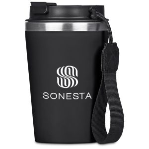 Kooshty Luca Stainless Steel & Plastic Double-Wall Tumbler – 350ml in Black