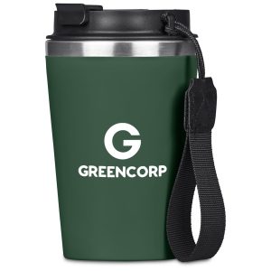 Kooshty Luca Stainless Steel & Plastic Double-Wall Tumbler – 350ml in Dark Green
