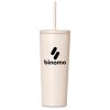 Kooshty Concorde Stainless Steel & Plastic Double-Wall Tumbler & Straw - 720ml - Cream
