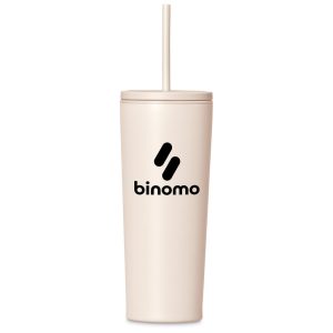 Kooshty Concorde Stainless Steel & Plastic Double-Wall Tumbler & Straw - 720ml in Cream
