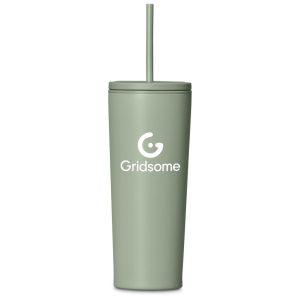 Kooshty Concorde Stainless Steel & Plastic Double-Wall Tumbler & Straw - 720ml in Sage