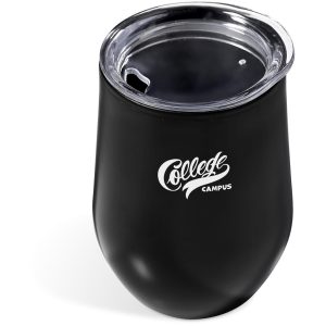 Serendipio Madison Stainless Steel & Plastic Double-Wall Tumbler - 350ml in Black