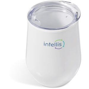 Serendipio Madison Stainless Steel & Plastic Double-Wall Tumbler - 350ml in Solid White