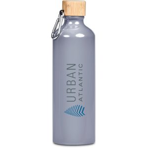 Serendipio Origen Aluminium & Bamboo Water Bottle – 750ml in Grey