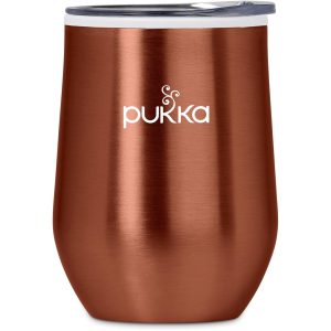 Serendipio Vogue Madison Stainless Steel & Plastic Double-Wall Tumbler - 350ml in Burnt Orange