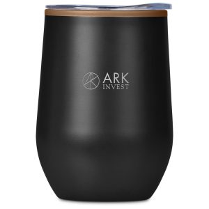 Serendipio Ovolo Stainless Steel & Plastic Double-Wall Tumbler – 350ml in Black