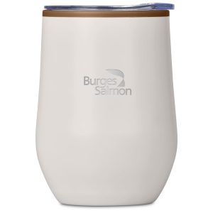 Serendipio Ovolo Stainless Steel & Plastic Double-Wall Tumbler – 350ml in Cream