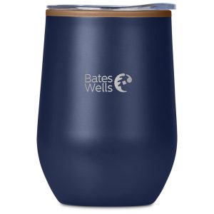 Serendipio Ovolo Stainless Steel & Plastic Double-Wall Tumbler – 350ml in Navy